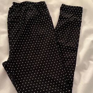 LuLaRoe Black Polka Dot Leggings